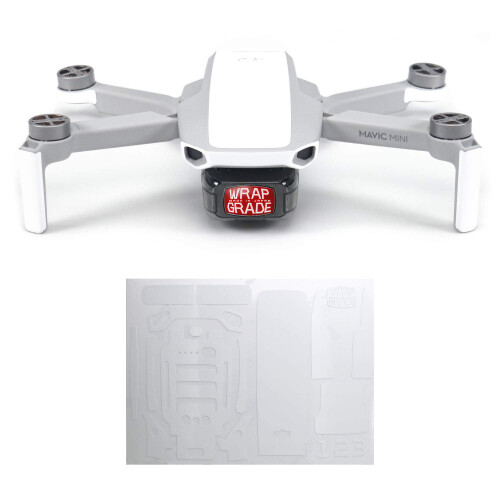 Pele Wrapgrade compatvel com DJI Mavic Mini | Cor de destaque (branco de corrida)