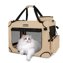Totoro Ball Grote kattenmand voor katten Opvouwbare zachte huisdier XL-krat voor grote/middelgrote katten 15 lbs+ Autoreizen Draagbare tas met wa