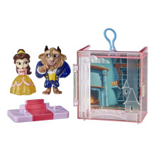 Disney Princess Perfect Pairs Belle  Fun Beauty and The Beast Unboxing Toy with 2 Dolls  Display Case and Stand  for Kids 3 Years and Up