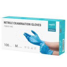 Guanti da esame nitrile europapa guanti monouso senza polvere pacchetto m blu senza lattice di 100