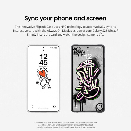 Samsung Samsung Galaxy S25 Ultra Flipsuit Phone Case, Protective Cover, Interchangeable Design, Included Interactive Card Syncs with Screen, US Version, EF-MS 2