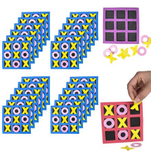 Dreidel Company Skum Tic-Tac-Toe Spel, Perfekt för Fyllningar, Fester, Kalas, Klassbelöningar - Skum (24-Pack)