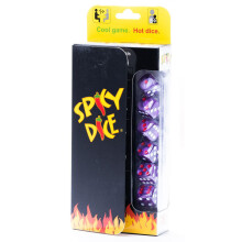 Spicy Dice Purple: The Ultimate Family Dice Game - Perlefarvede terninger med snydeark og silketrykt pose for strategisk sjov og uforglemmelig sp