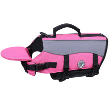 Colete salva-vidas para ces VIVAGLORY com colete salva-vidas flutuante frontal removvel para ces com acabamentos refletivos e acolchoamento ex