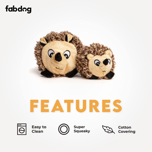 fabdog Hedgehog faball Squeaky Dog Toy (Small) 2
