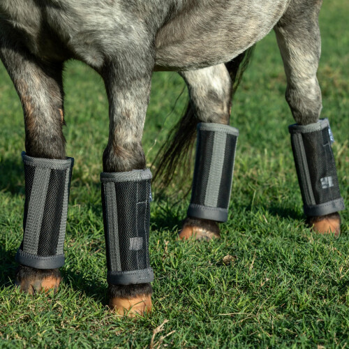 Professional's Choice Deluxe Fly Boots | Breathable Mesh | 4 Pack | Small Black 2