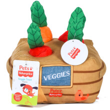 Fisher-Price for Pets Veggie Treat Puzzle Dog Toy Burrow Style Toys with Removable Mini Plushes Use as a Treat Dispenser Developmental Toys for Dog