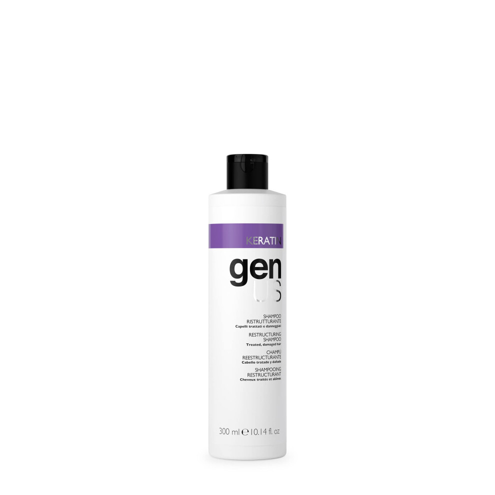 Genus Keratin Restructuring Shampoo - Enriched With Silk Proteins Caviar And Collagen Bestows Brilliance & Strength Frizz Control Suitable For Tre