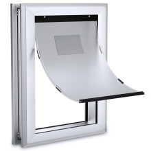 Ownpets in alluminio porta per cani grandi porta da pet con lembo magnetico e pannello scorrevole a blocchi porta pesante per cani fino a 100 libbre