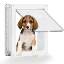 Porta magnetica per cani Grestorm media, per animali domestici fino a 44 libbre, 13,5 x 27,9 cm, adatta per porte interne ed esterne.