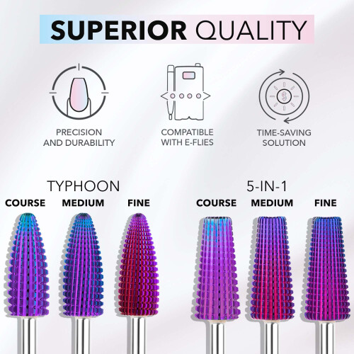 Kiara Sky Purple Dring Bits for E-File One Force (5-en-1) 1