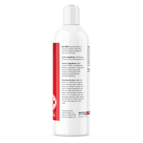Shampoo tpico Pet MD para ces, gatos e cavalos - sem sabo e parabenos - 16 onas 1