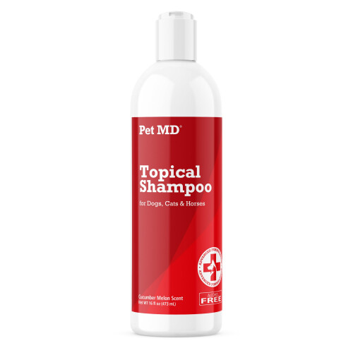 Shampoo tpico Pet MD para ces, gatos e cavalos - sem sabo e parabenos - 16 onas
