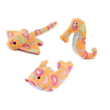 Zanies Sea Charmers koiralelut Ocean Creature Squeak Toy Seahorse Fish Stingray -setit myös (sininen setti kaikista 3 lelua)