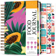 PLANBERRY Food Journal Premium  Ernhrungsplaner  Dit- und Kalorien-Tracker  Mahlzeiten- und Trainingstagebuch  Tagebuch zum Abnehmen (Papaya Ga