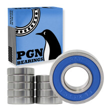 PGN (10er-Pack) R8-2RS-Lager geschmiertes Chromstahl-Kugellager 1/2 x 11/8 x 5/16 Zoll Lager mit Gummidichtung und Untersttzung fr hohe Drehza