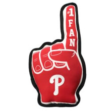 MLB Philadelphia Phillies #1 -fanilelu. Paras koiran urheilulelu, jossa on kaksoisommeltu reunus ja kova nylonmateriaali, joka on täytetty pureskelta