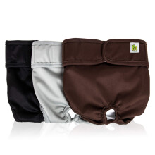 Pet Magasin Herbruikbare wasbare hondenluiers (pak van 3) Zeer absorberend met sterke en flexibele klittenband (origineel M (14 -19 taille))