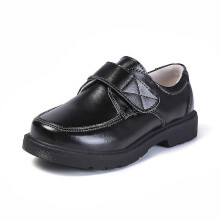 (37- Inner length23.5cm) Boys' Leather Shoes, Genuine Leather, Black School Performance Etiquette Leather Shoes For Students