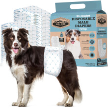 Dr. Pol Luiers voor mannelijke honden - Superabsorberend, ademend, lekvrij met vochtindicator Medium 50 stuks