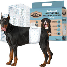 Dr. Pol Luiers voor mannelijke honden - Superabsorberend, ademend, lekvrij met vochtindicator, groot, 50 stuks
