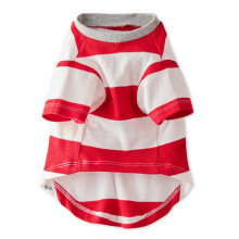 Pet Passion Multipack 100% Organic Cotton Dog Short Sleeve T-Shirt Pet Tees for All Breeds  Red Sold Stripe  Medium