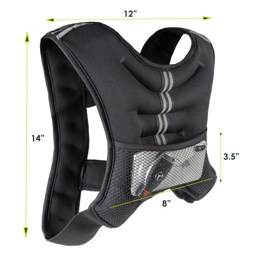 ProsourceFit    bungsweste mit Gewichten     6 lb, Schwarz 2