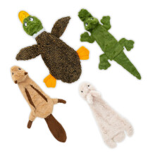 Best Pet Supplies 2-in-1 Stuffless Squeaky Dog Toys with Soft Durable Fabric for Small Medium and Large Pets No Stuffing for Indoor Play Hol