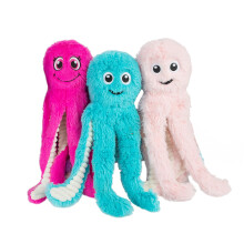 Best Pet Supplies OctoMutant Crinkle Plush Dog Toys for Interactive Play Puppy and Senior Indoor Play Soft Head Stuffing Cute and Cuddly - Bun