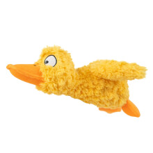 Parhaat lemmikkitarvikkeet Ducky Doodle Squeaky Crinkle pehmolelu pienille ja keskikokoisille pennuille tai koirille - Ducky Doodle (kulta) suuri