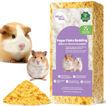 Roupa de cama para hamster mini&moe: papel natural absorvente de umidade, livre de poeira e controle de odor, roupa de cama pequena para animais