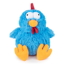 Parhaat lemmikkitarvikkeet Mrs. Cluck Interaktiivinen vinkuva pehmolelu pienille ja keskikokoisille pennuille tai koirille - Mrs. Cluck (sininen)