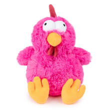 Parhaat lemmikkitarvikkeet Mrs. Cluck Interaktiivinen vinkuva pehmolelu pienille ja keskikokoisille pennuille tai koirille - Mrs. Cluck (fuksia)