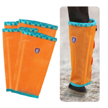 Caremaster Fine Stivali a mosca fine Crazzo e leggings a mosca a cavallo non slip Flusso d'aria in pile (set di 4) arancione morbido piccolo piccolo