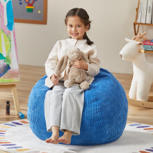 Hobestluk 2.5FT Bean Bag Chair Beanbags Small Bean Bag Chair with Filler Included Teardrop Bean Bag with Removable Cover for Bedroom Living Room (Smal
