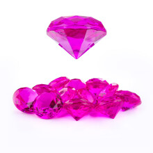 Niceup 1.5in Hot Pink Big Diamond Gemstones Party Decoration Pirate Mermaid Swim Pool Favors Acrylic Gems Fake Jewels Treasure Hunt Hiding Craft Suppl