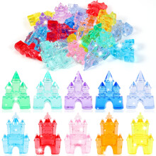 Niceup 1.6inch Priness Crystal Castle Figurines Diving Gems Party Favors About 65pcs Acrylic Princess Small Goodie Bags Castle Tressure Gemstones for
