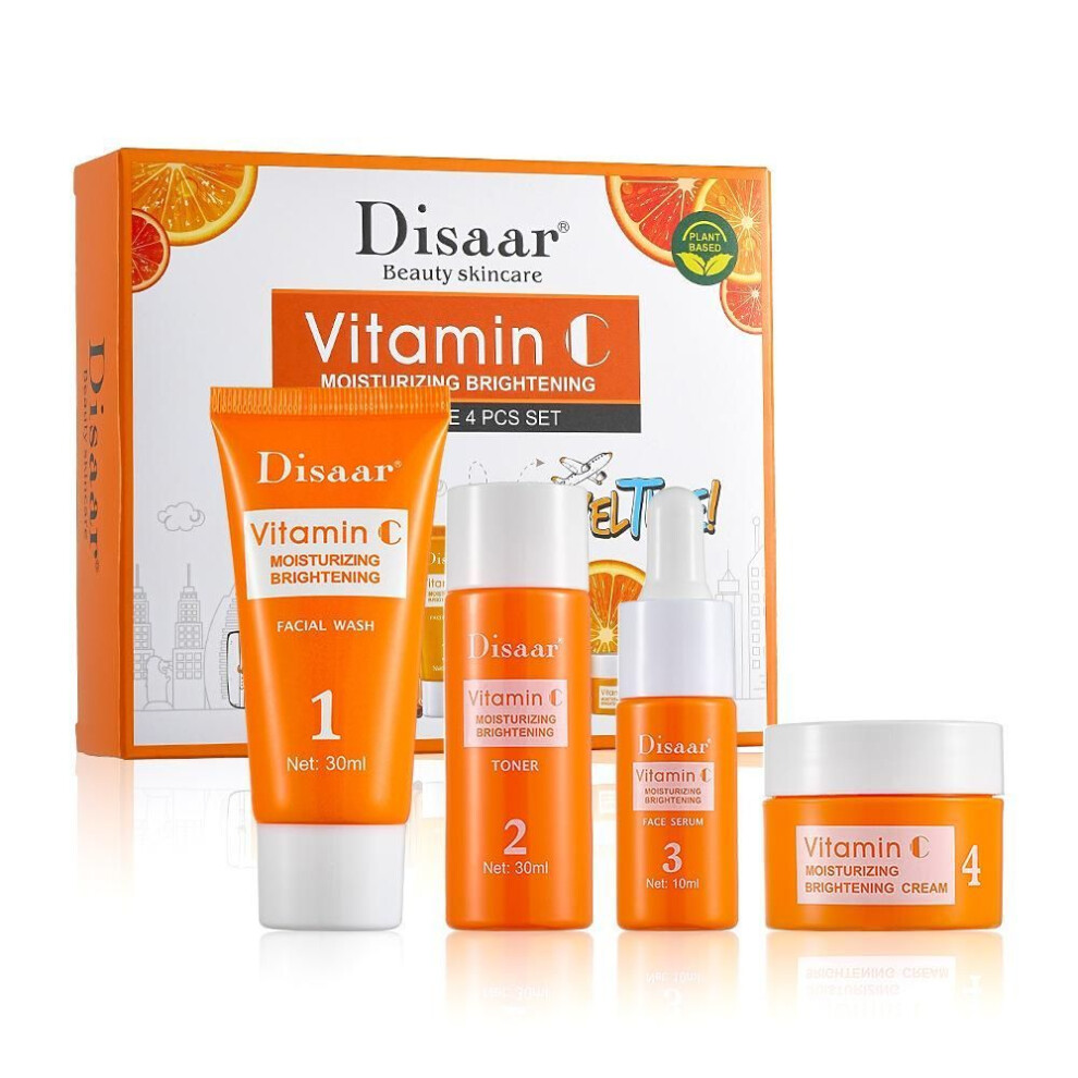 Disaar Vc Brightening Travel Skincare Set Portable Sample Set Brightens Skin Tone And Moisturizes And Repairs
