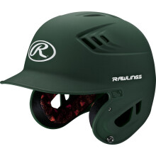 Rawlings | R16 Velo Baseball Batting Helmet | Senior (6 7/8 """" - 7 5/8 """") | Verde oscuro mate