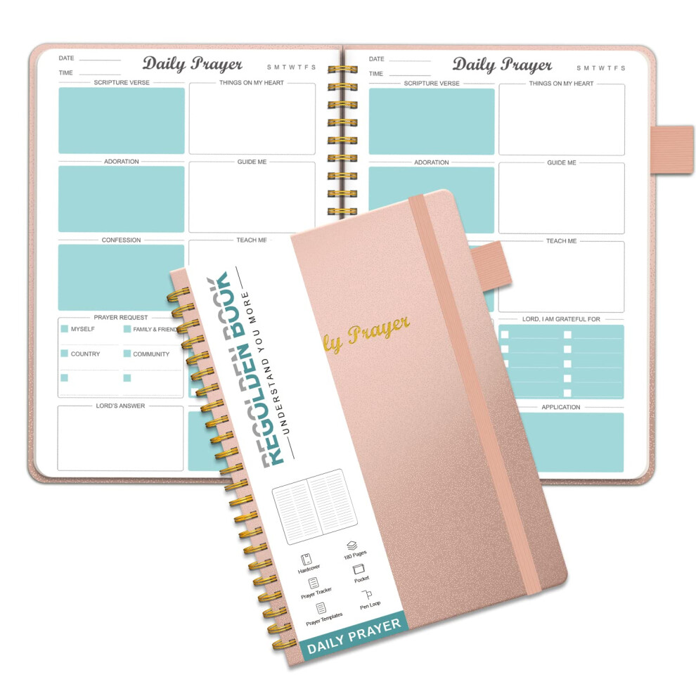 Prayer Journal for Women Daily Bible Journal Devotional Journal Verse Inspirational Writing Spiral Notebook for Christian Gifts Lasts 6 Month