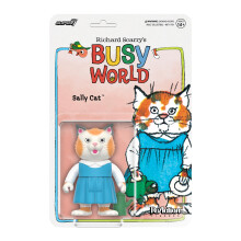 Super7 Richard Scarry Sally Cat - 3,75"""" Richard Scarry Books Actionfigur med tilbeh?r Klassiske b?rneb?ger samleobjekter og retroleget?j