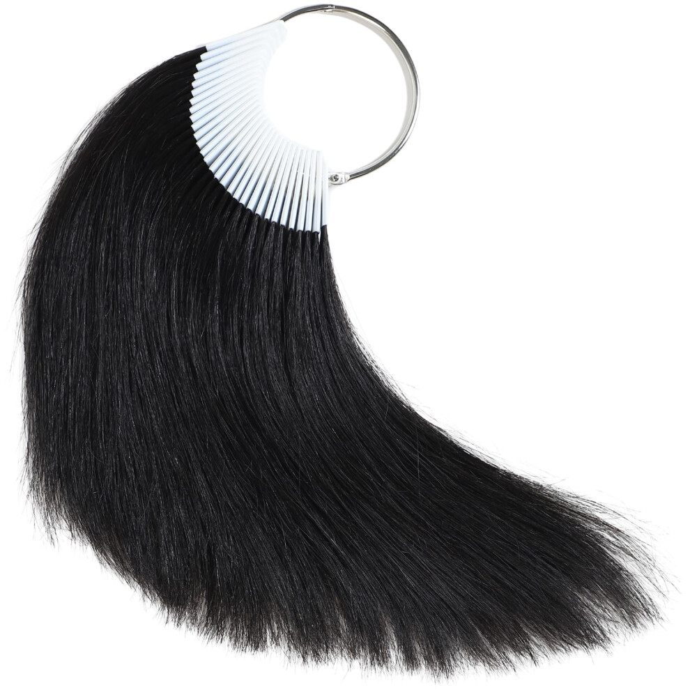 Rinboool Hair Swatches For Testing Color Natural Black Tone Level 1 Real Remy Human Hair 30 Strands Per Pack 8 Inches