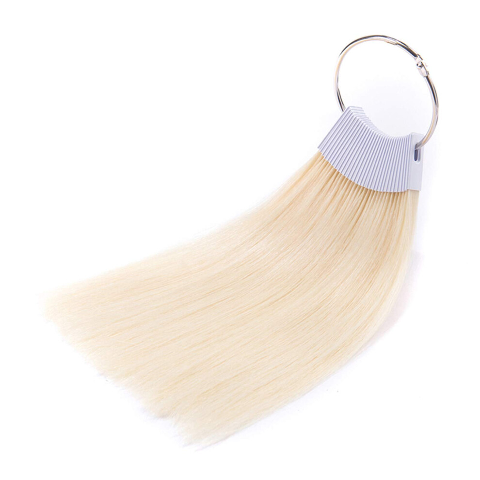 Rinboool Hair Swatches For Testing Color Tone Level 10 Lightest Blonde 60 Real Natural Remy Human Hair Sample Chart Rings 30 Strands Per Pack 8 In