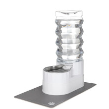 RIZZARI Automatischer, erhhter 9-Liter-Wasserspender fr Haustiere, 100 % BPA-frei, Schwerkraft-Wasserspender aus Edelstahl fr Katzen sowie kleine