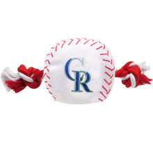MLB Colorado Rockies Baseball Rope Toy per cani e gatti. Duri nylon sportiva da baseball design corde pesanti con squeaker interno