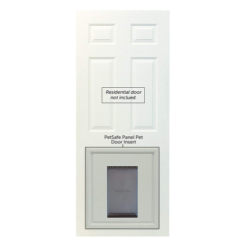 PetSafe PetSafe Single Panel Replacement Pet Door Insert with Paintable Frame Specifically Designed for Panel Doors  Durable Plastic Frame  Snap-On Closing Pa 1