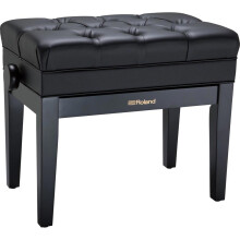 Roland RPB-500 Piano Keyboard Bench Adjustable Height 19.3-23.2-Inch with Storage Compartment Satin Black