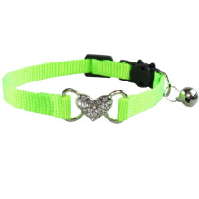 Herz-Bling-Katzenhalsband mit Sicherheitsgurt und Glckchen, verstellbar von 19,131,8 cm, fr Ktzchen, Katzen, Breakaway-Ktzchenhalsband, Heimtier