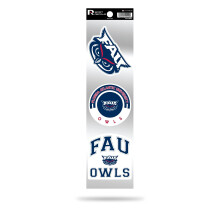 Rico Industries NCAA Florida Atlantic Owls 3-teiliges Retro-Spirit-Aufkleber-Retro-Aufkleber-Set