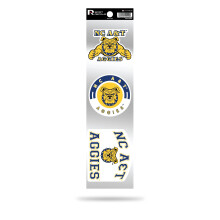 Rico Industries RSS131301: North Carolina A&T 3-delige Retro Spirit-stickers